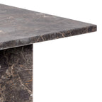 Lyra Rectangular Coffee Table with Marron Marble Top 140cm