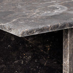 Lyra Rectangular Coffee Table with Marron Marble Top 140cm