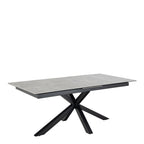 Harlow Extendable Dining Table with Ceramic Grey Top 200cm