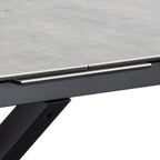 Harlow Extendable Dining Table with Ceramic Grey Top 200cm