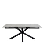 Harlow Extendable Dining Table with Ceramic Grey Top 200cm