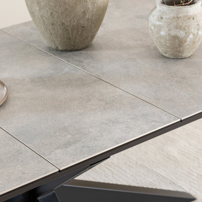 Harlow Extendable Dining Table with Ceramic Grey Top 200cm
