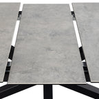 Harlow Extendable Dining Table with Ceramic Grey Top 200cm