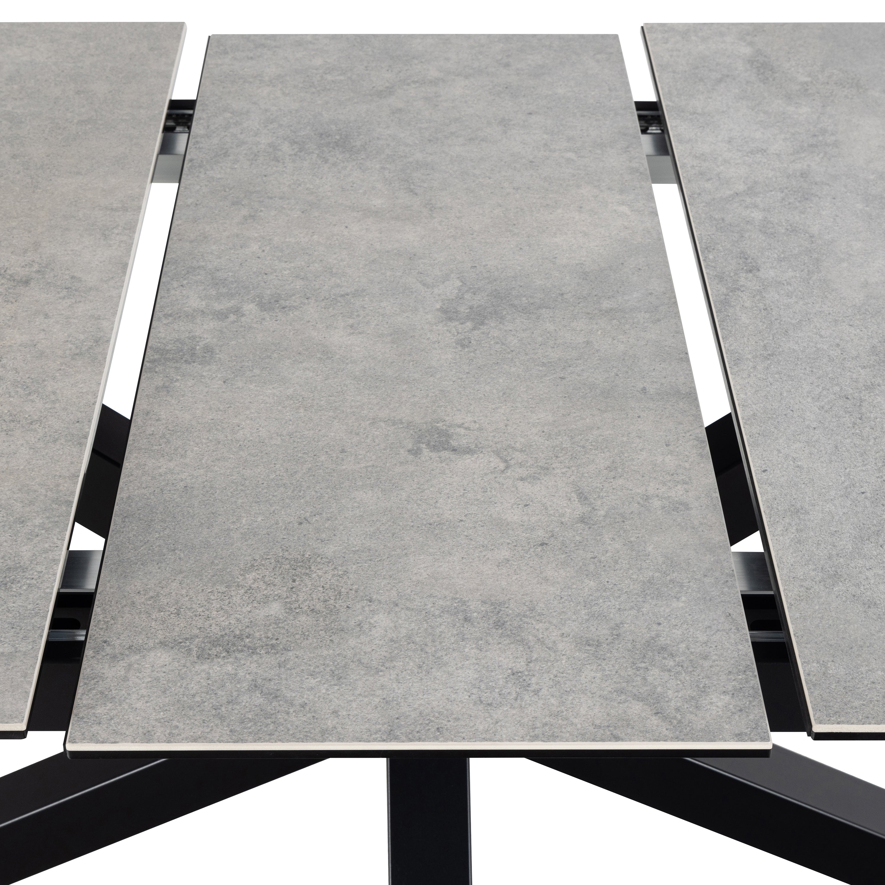 Harlow Extendable Dining Table with Ceramic Grey Top 200cm