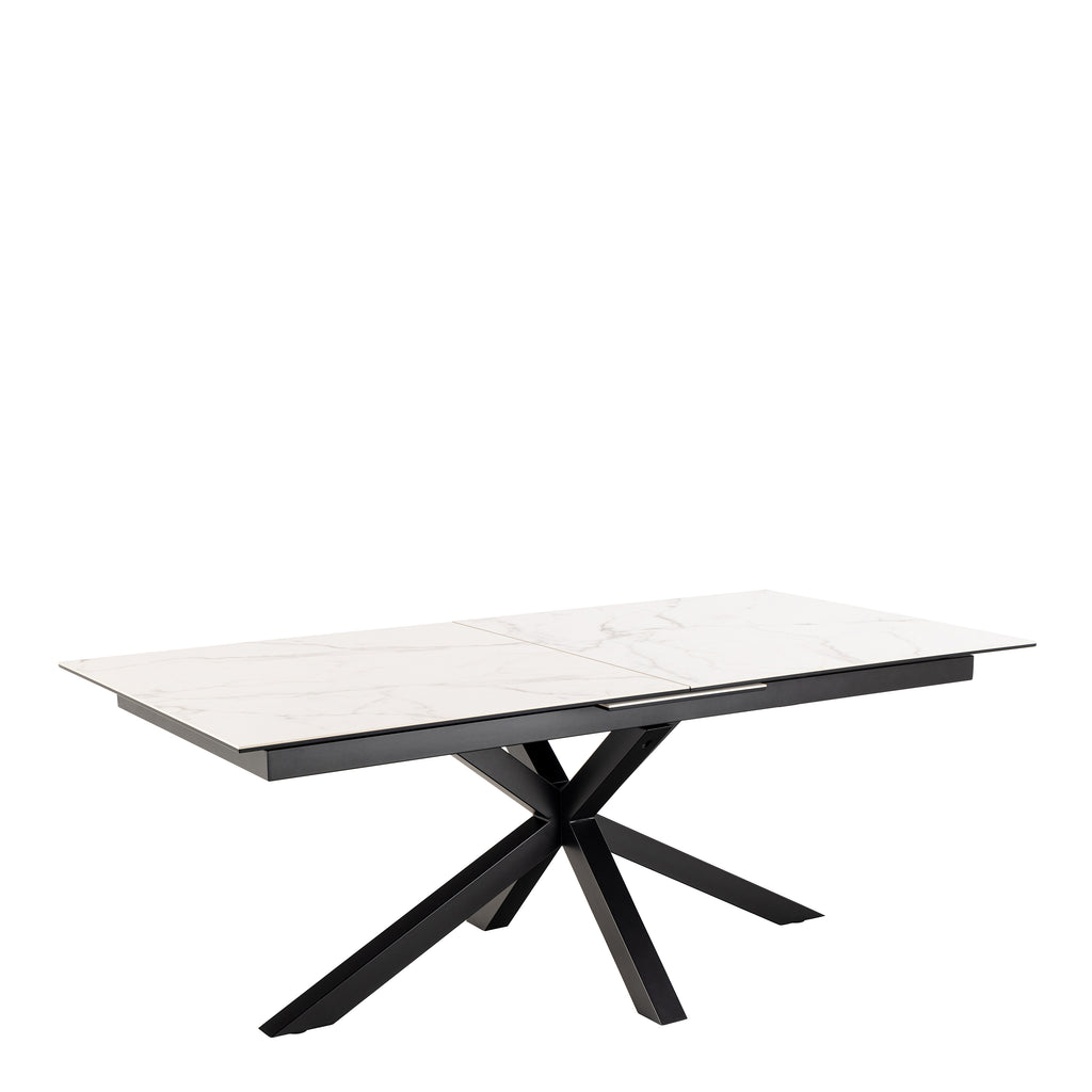 Harlow Extendable Dining Table with Ceramic White Top 200cm