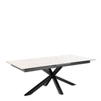 Harlow Extendable Dining Table with Ceramic White Top 200cm