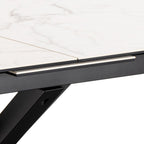Harlow Extendable Dining Table with Ceramic White Top 200cm