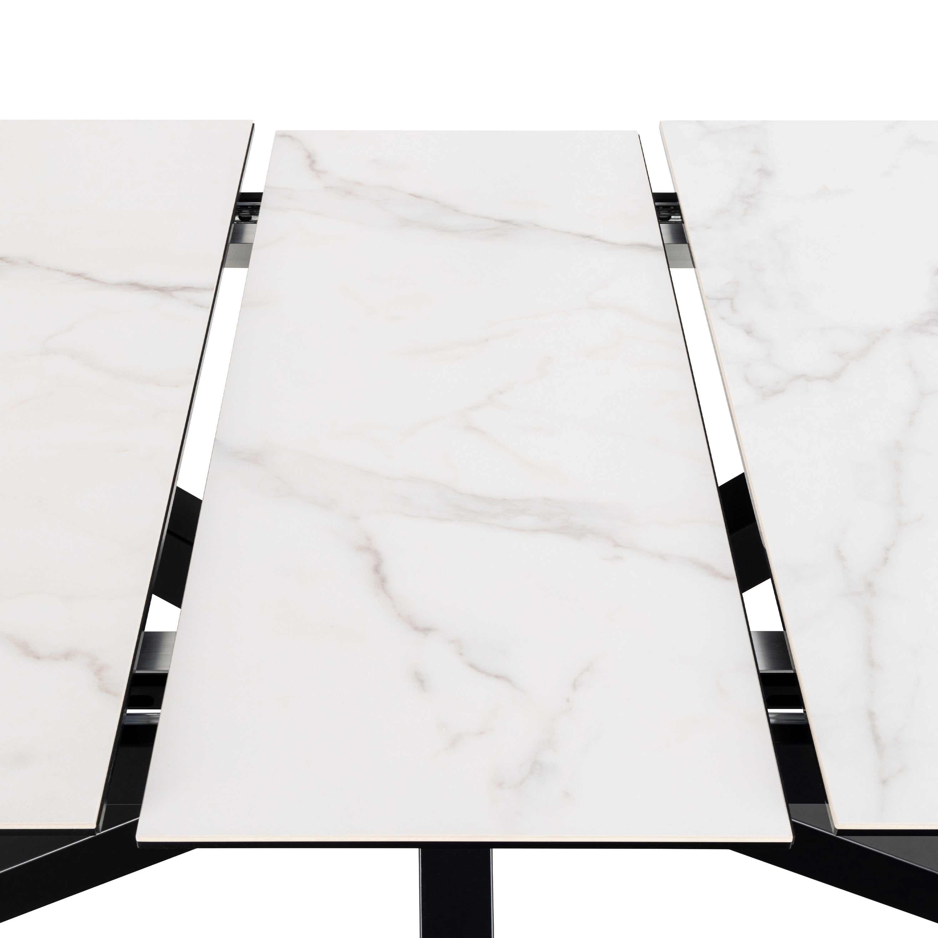 Harlow Extendable Dining Table with Ceramic White Top 200cm