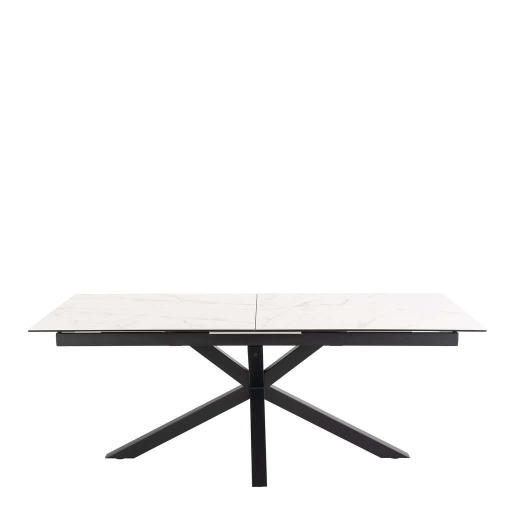 Harlow Extendable Dining Table with Ceramic White Top 200cm