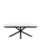 Harlow Extendable Dining Table with Ceramic White Top 200cm