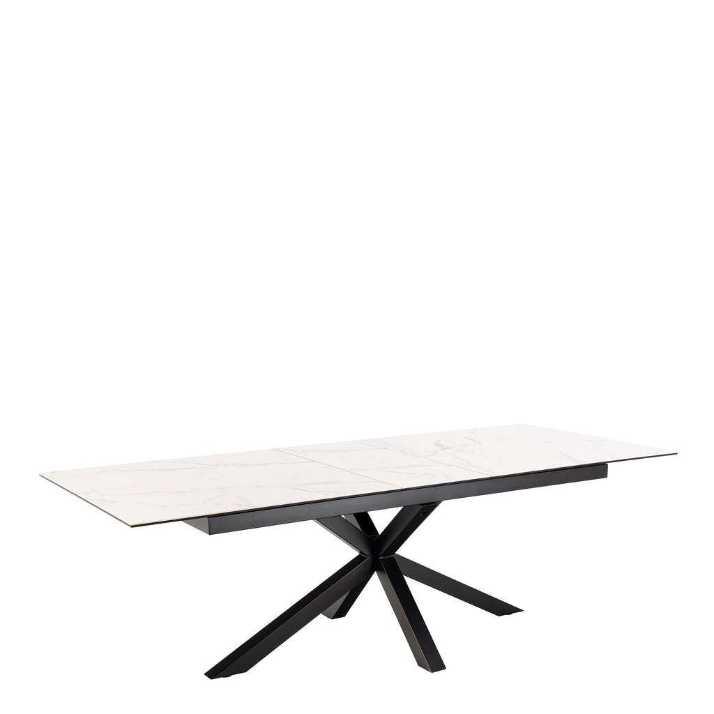 Harlow Extendable Dining Table with Ceramic White Top 200cm
