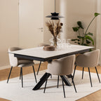 Harlow Extendable Dining Table with Ceramic White Top 200cm