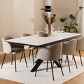 Harlow Extendable Dining Table with Ceramic White Top 200cm