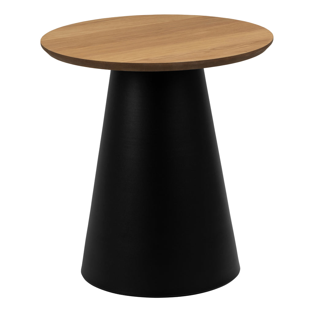 Sullivan Round Coffee Table in Oak/Black 45x48cm