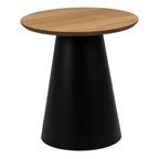 Sullivan Round Coffee Table in Oak/Black 45x48cm