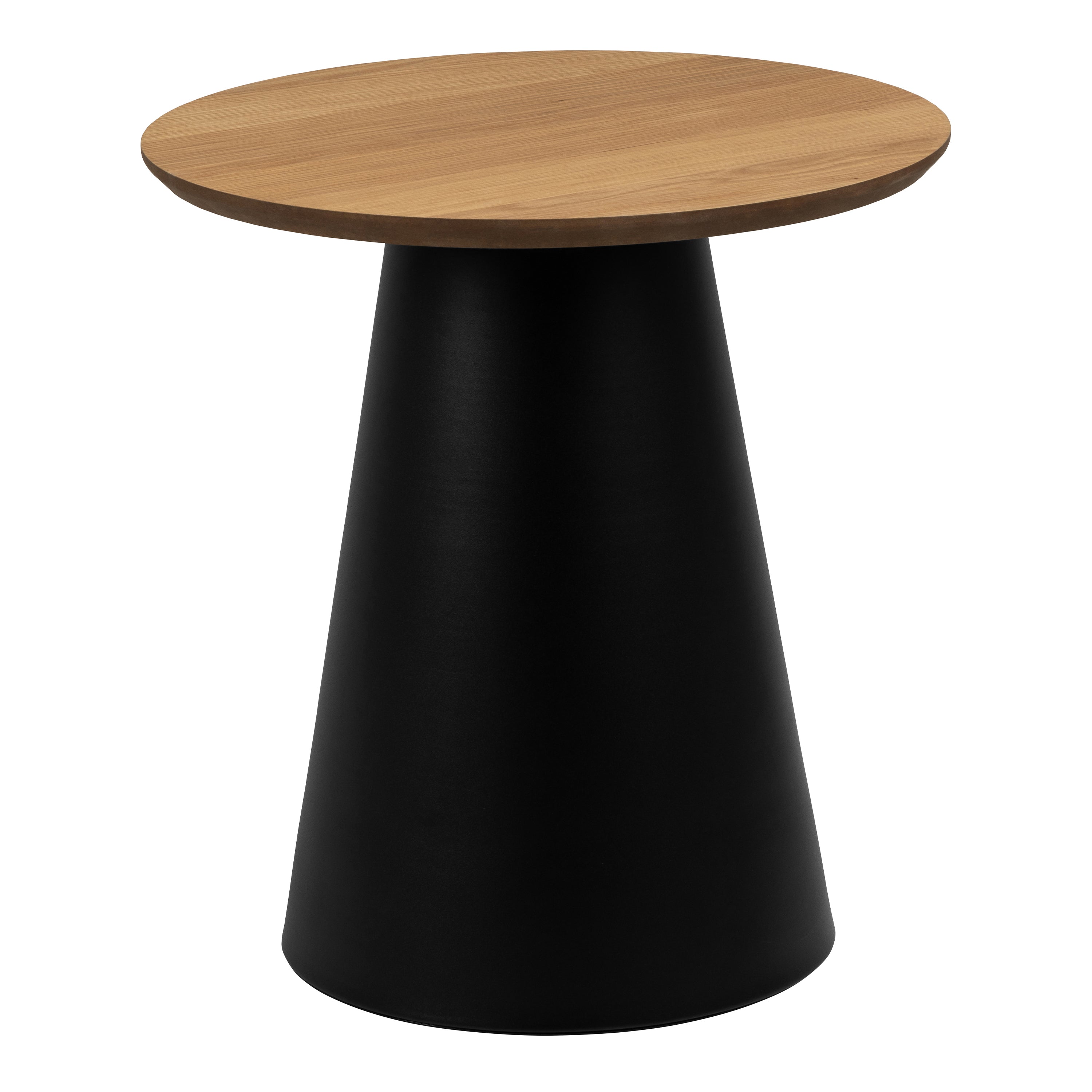 Sullivan Round Coffee Table in Oak/Black 45x48cm