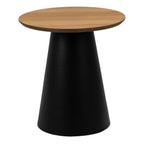 Sullivan Round Coffee Table in Oak/Black 45x48cm