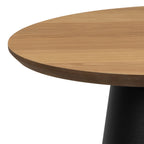 Sullivan Round Coffee Table in Oak/Black 45x48cm