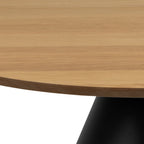 Sullivan Round Coffee Table in Oak/Black 85x40cm