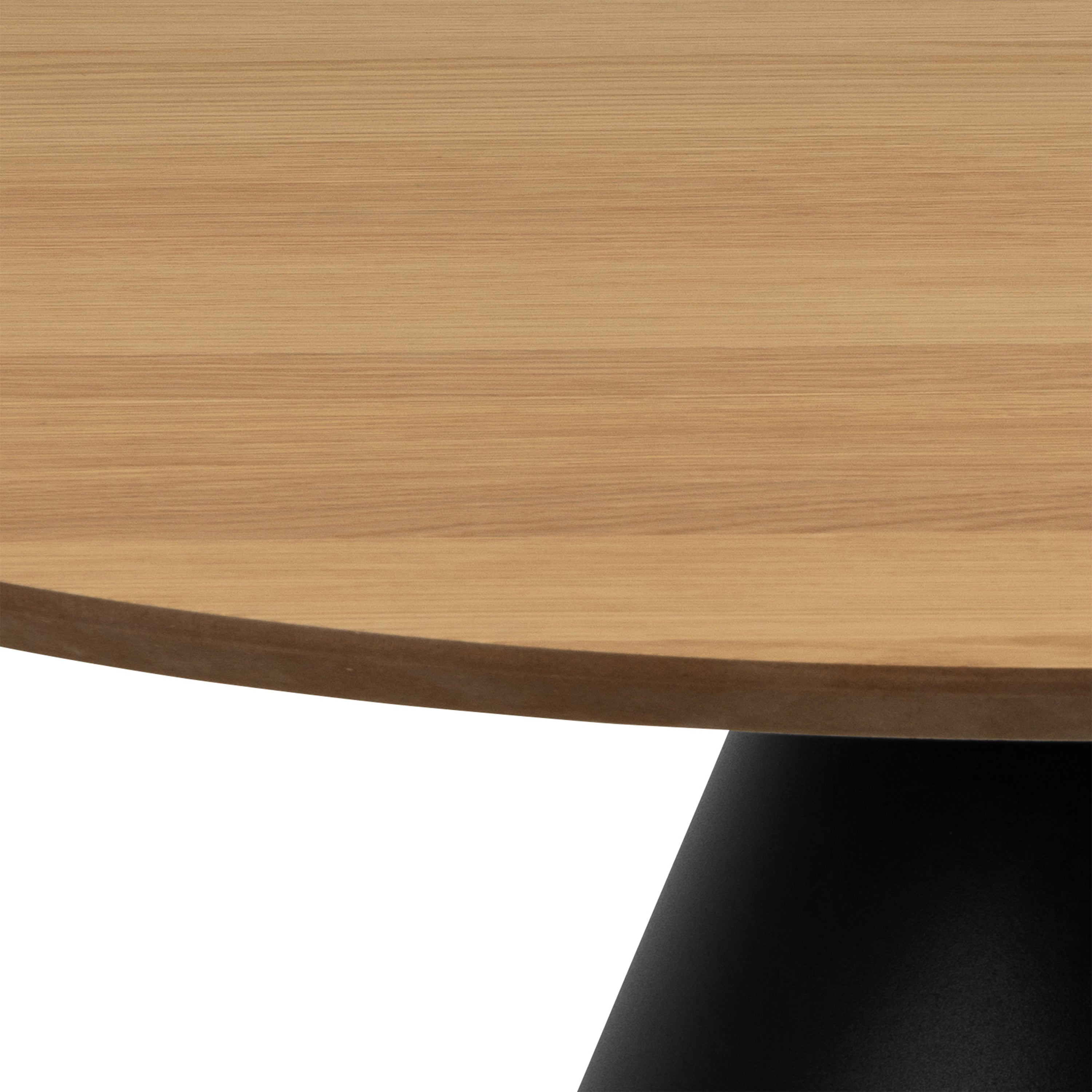 Sullivan Round Coffee Table in Oak/Black 85x40cm