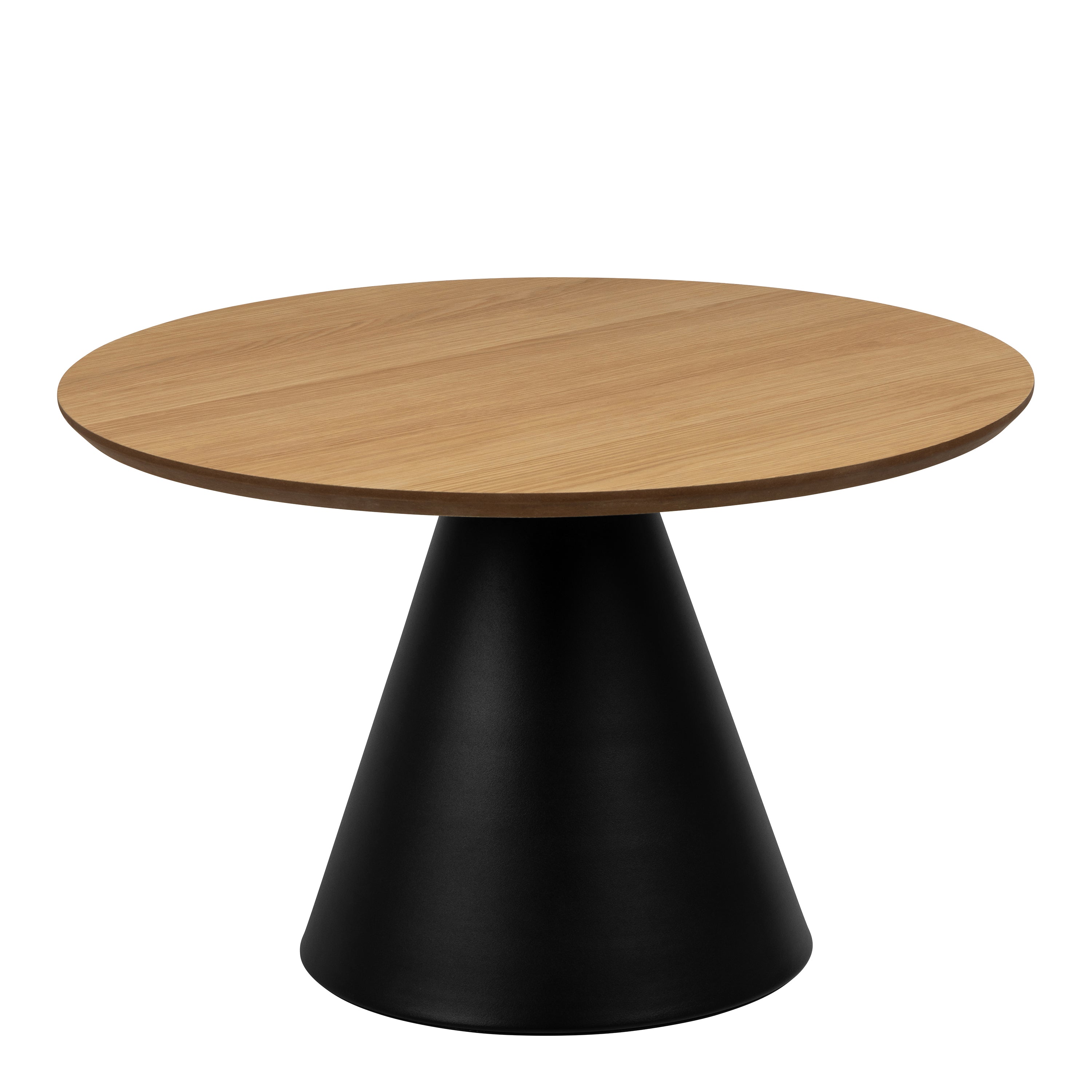 Sullivan Round Coffee Table in Oak/Black 65x43cm