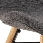 Matilda Dining Chairs with Grey Fabric and Oak Set of 2