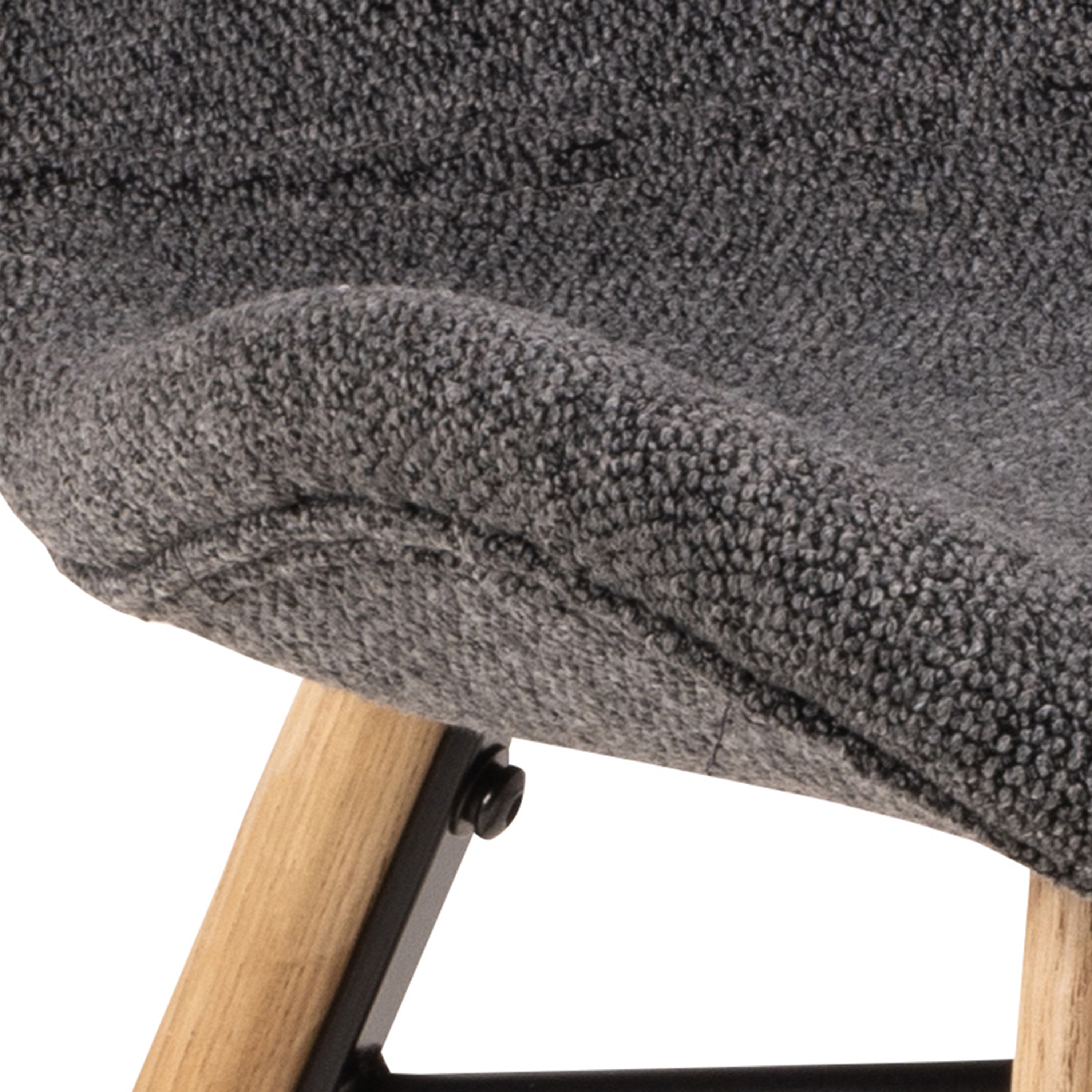 Matilda Dining Chairs with Grey Fabric and Oak Set of 2