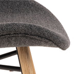 Matilda Dining Chairs with Grey Fabric and Oak Set of 2