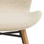 Matilda Dining Chairs with Cream Fabric and Oak Set of 2