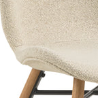 Matilda Dining Chairs with Cream Fabric and Oak Set of 2