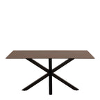 Harlow Dining Table in Ceramic Rusty Brown 160x75.5cm
