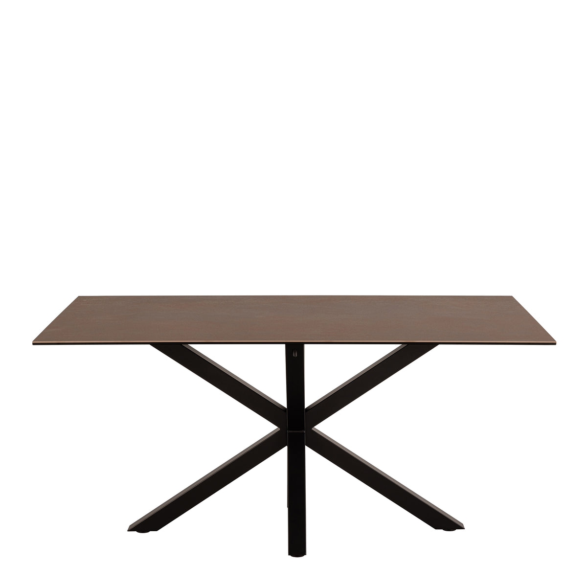 Harlow Dining Table in Ceramic Rusty Brown 160x75.5cm