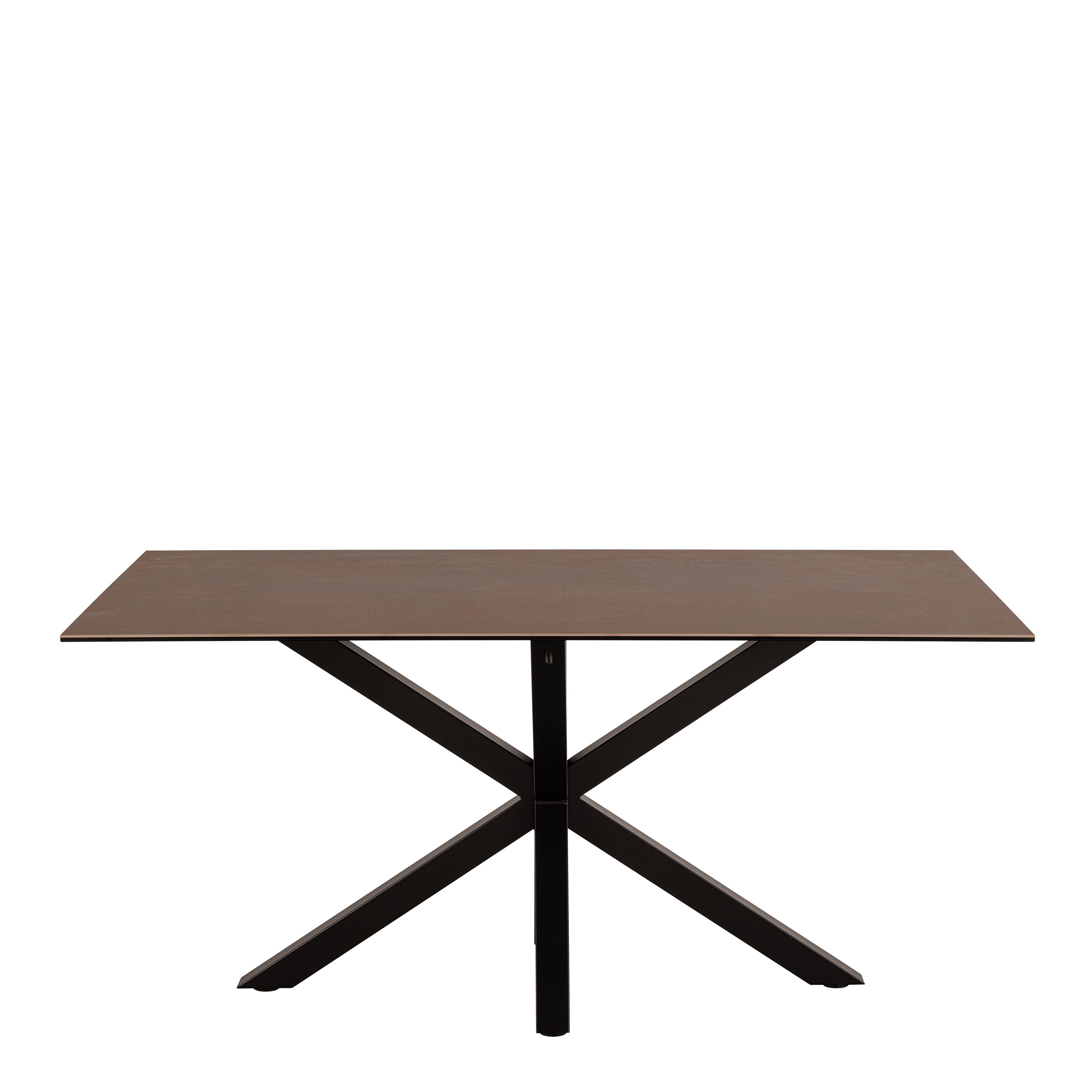 Harlow Dining Table in Ceramic Rusty Brown 160x75.5cm