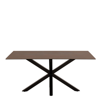 Harlow Dining Table in Ceramic Rusty Brown 160x75.5cm