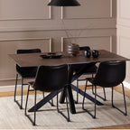 Harlow Dining Table in Ceramic Rusty Brown 160x75.5cm