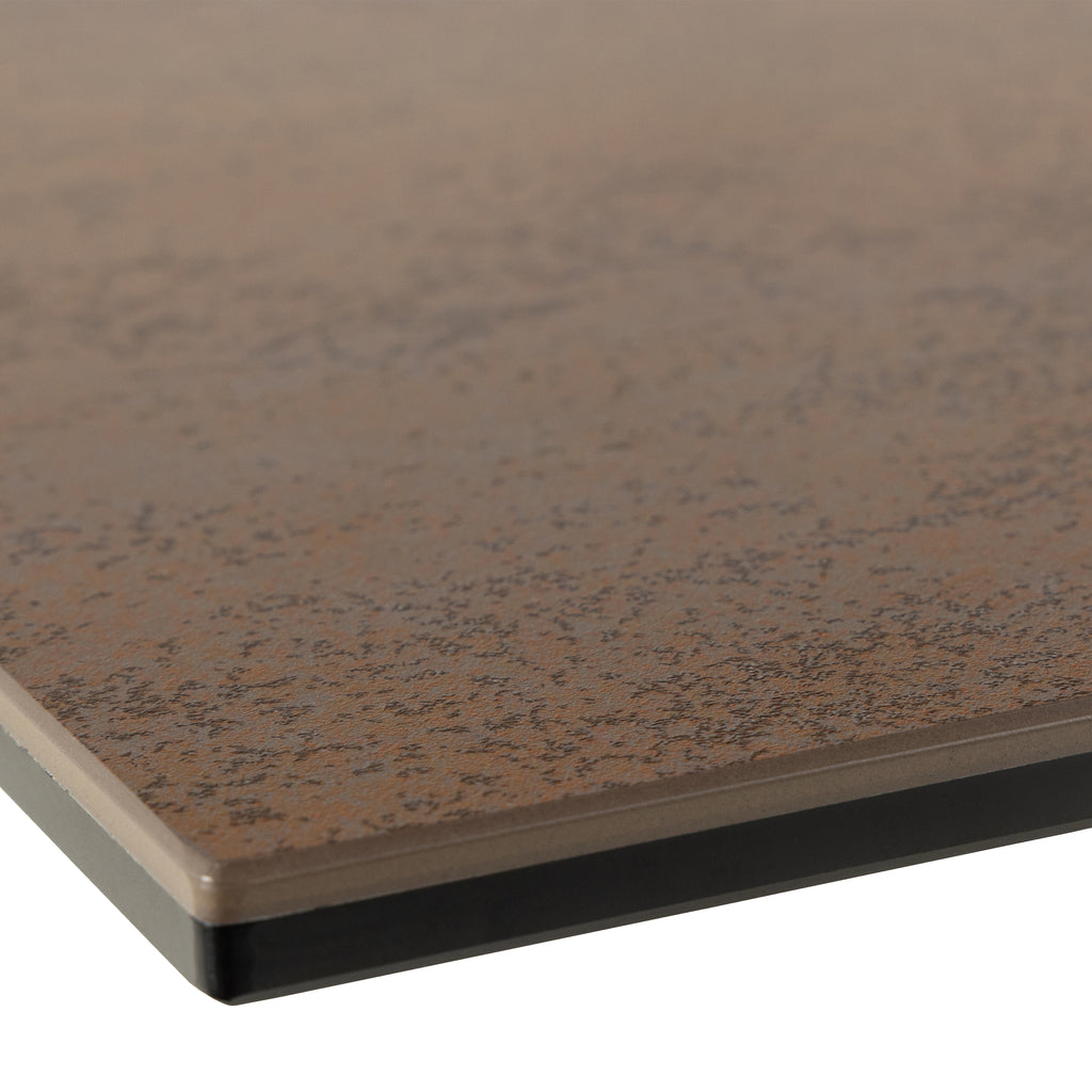 Harlow Dining Table in Ceramic Rusty Brown 160x75.5cm