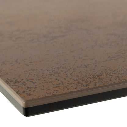 Harlow Dining Table in Ceramic Rusty Brown 160x75.5cm
