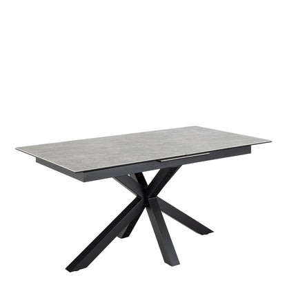 Harlow Extendable Dining Table with Ceramic Grey Top 168cm