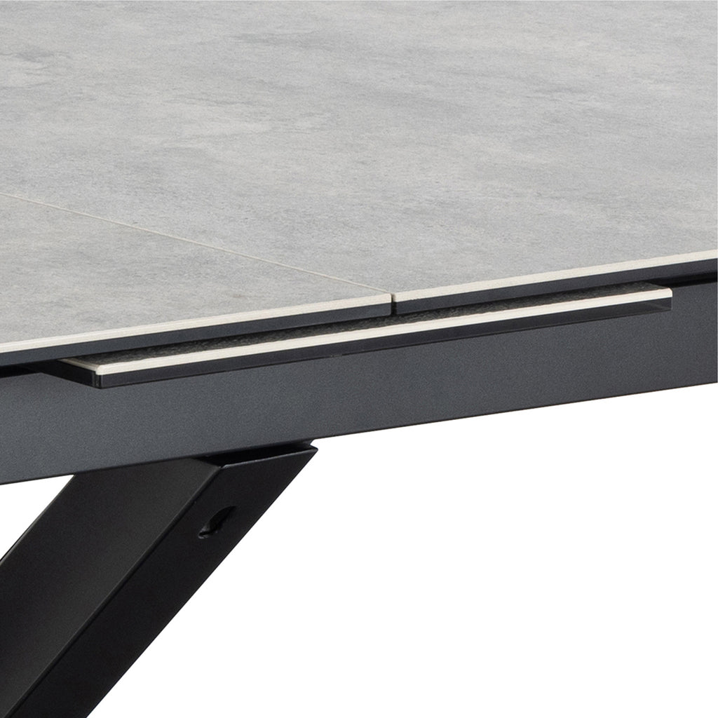 Harlow Extendable Dining Table with Ceramic Grey Top 168cm