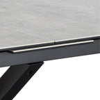 Harlow Extendable Dining Table with Ceramic Grey Top 168cm