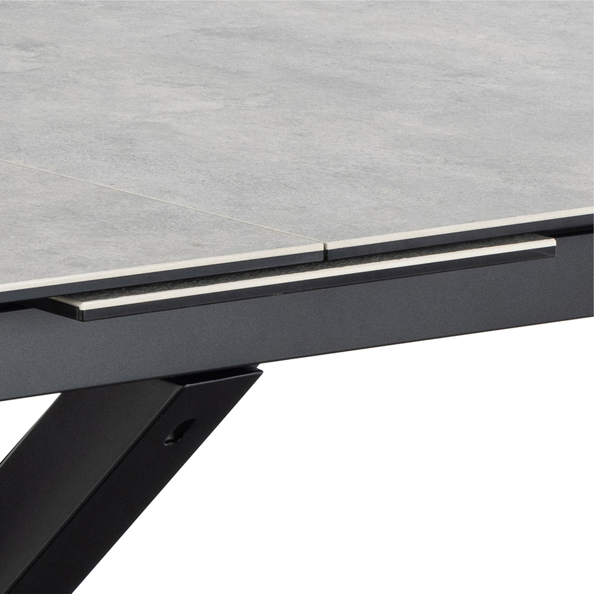 Harlow Extendable Dining Table with Ceramic Grey Top 168cm