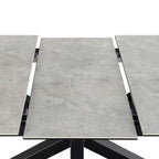 Harlow Extendable Dining Table with Ceramic Grey Top 168cm