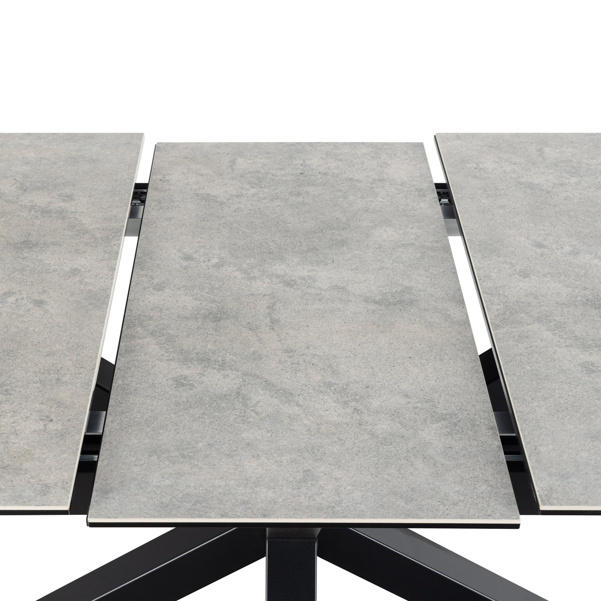 Harlow Extendable Dining Table with Ceramic Grey Top 168cm