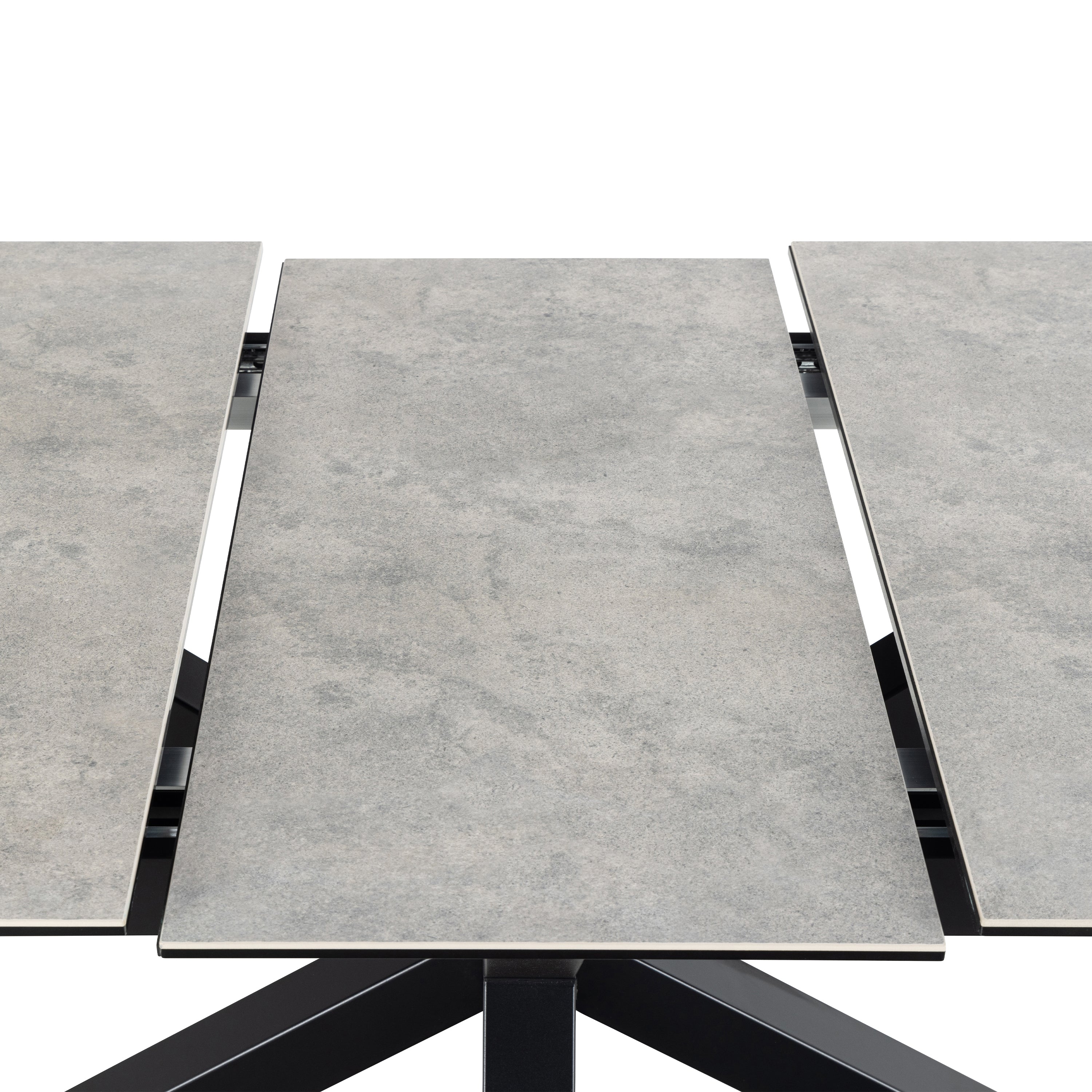 Harlow Extendable Dining Table with Ceramic Grey Top 168cm
