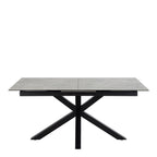 Harlow Extendable Dining Table with Ceramic Grey Top 168cm
