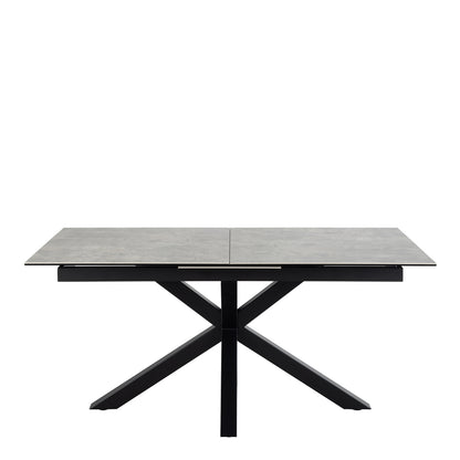 Harlow Extendable Dining Table with Ceramic Grey Top 168cm