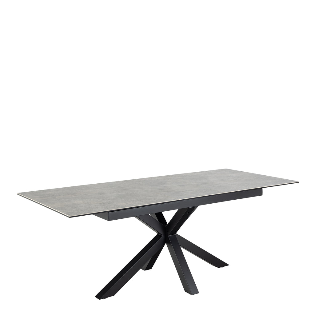 Harlow Extendable Dining Table with Ceramic Grey Top 168cm