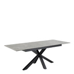 Harlow Extendable Dining Table with Ceramic Grey Top 168cm