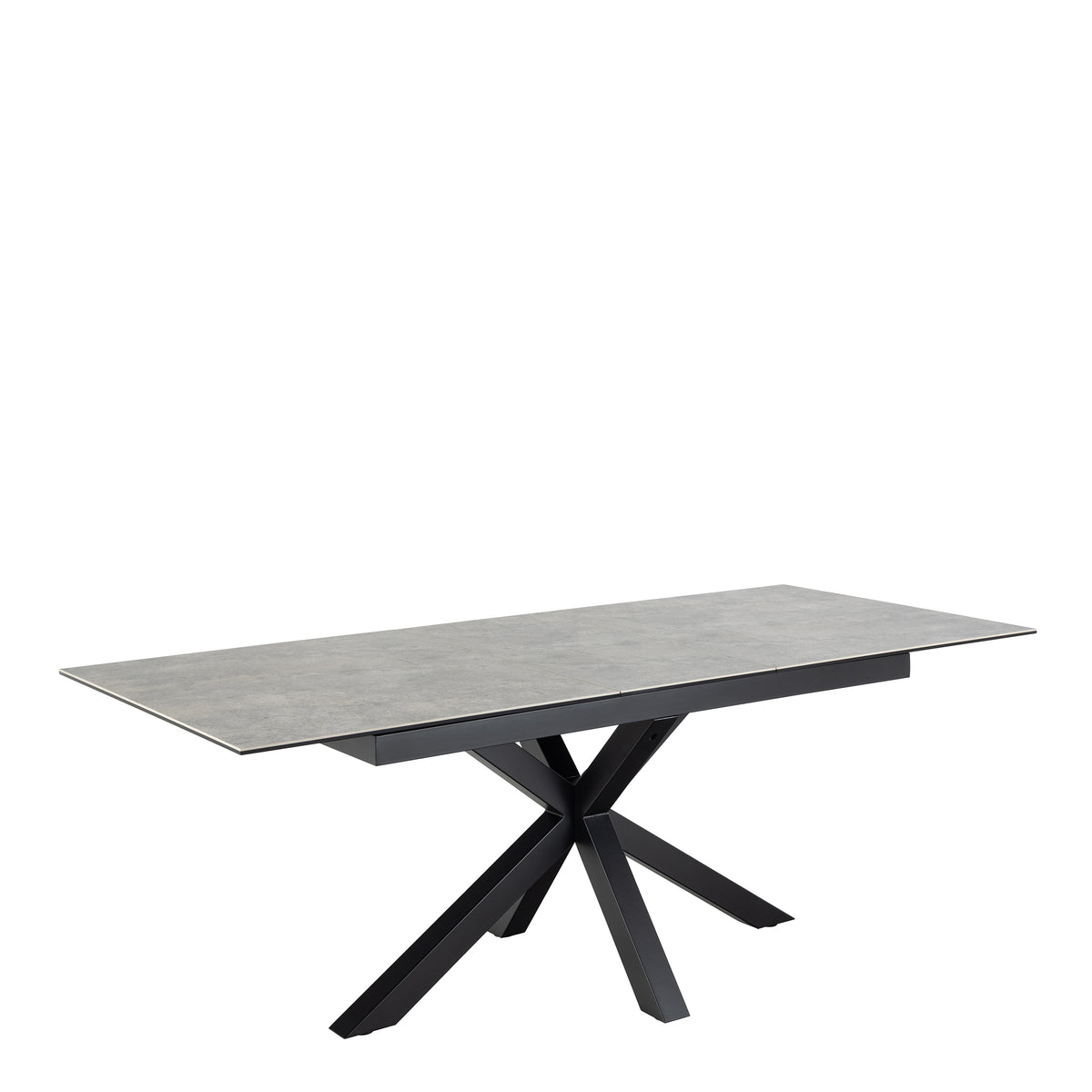 Harlow Extendable Dining Table with Ceramic Grey Top 168cm