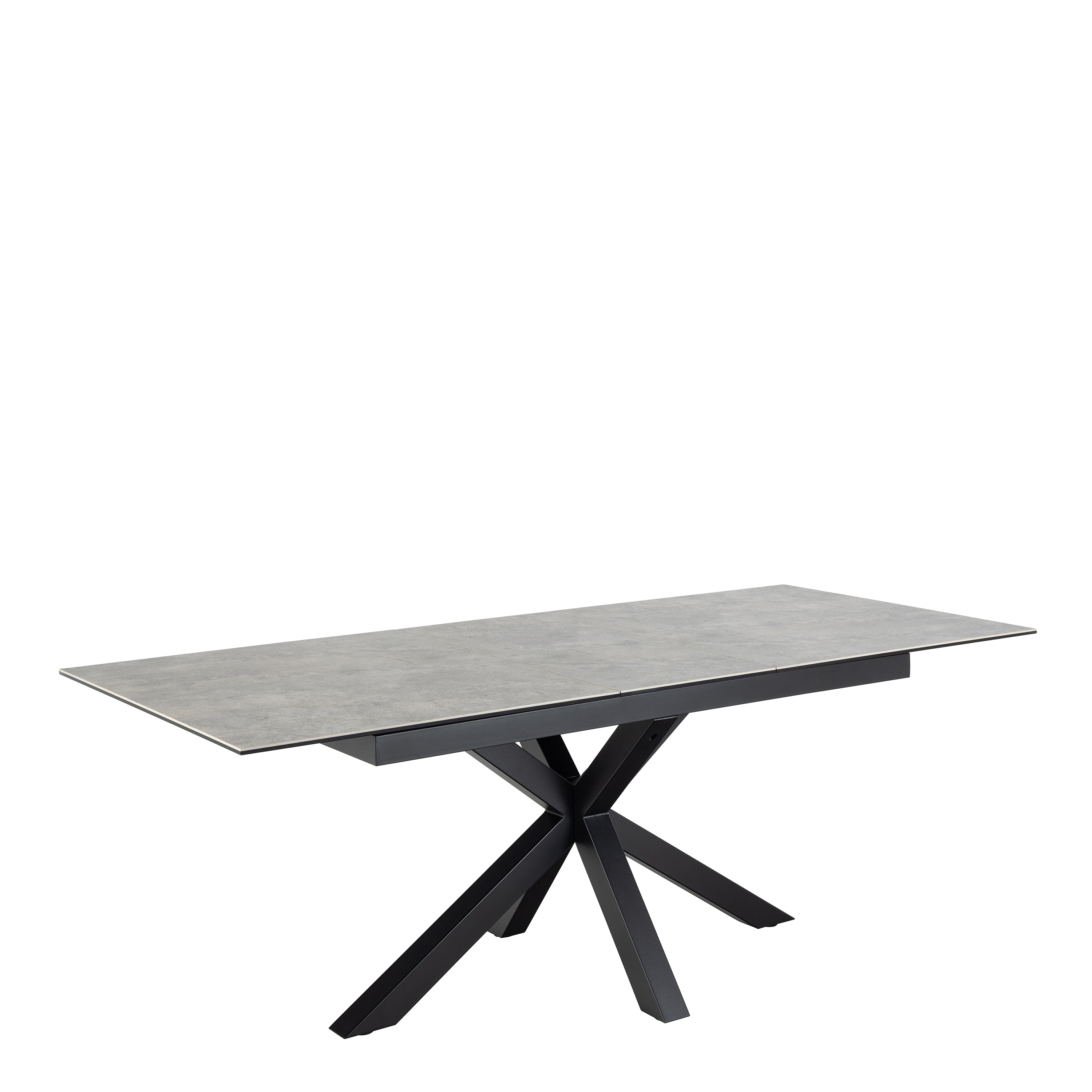 Harlow Extendable Dining Table with Ceramic Grey Top 168cm